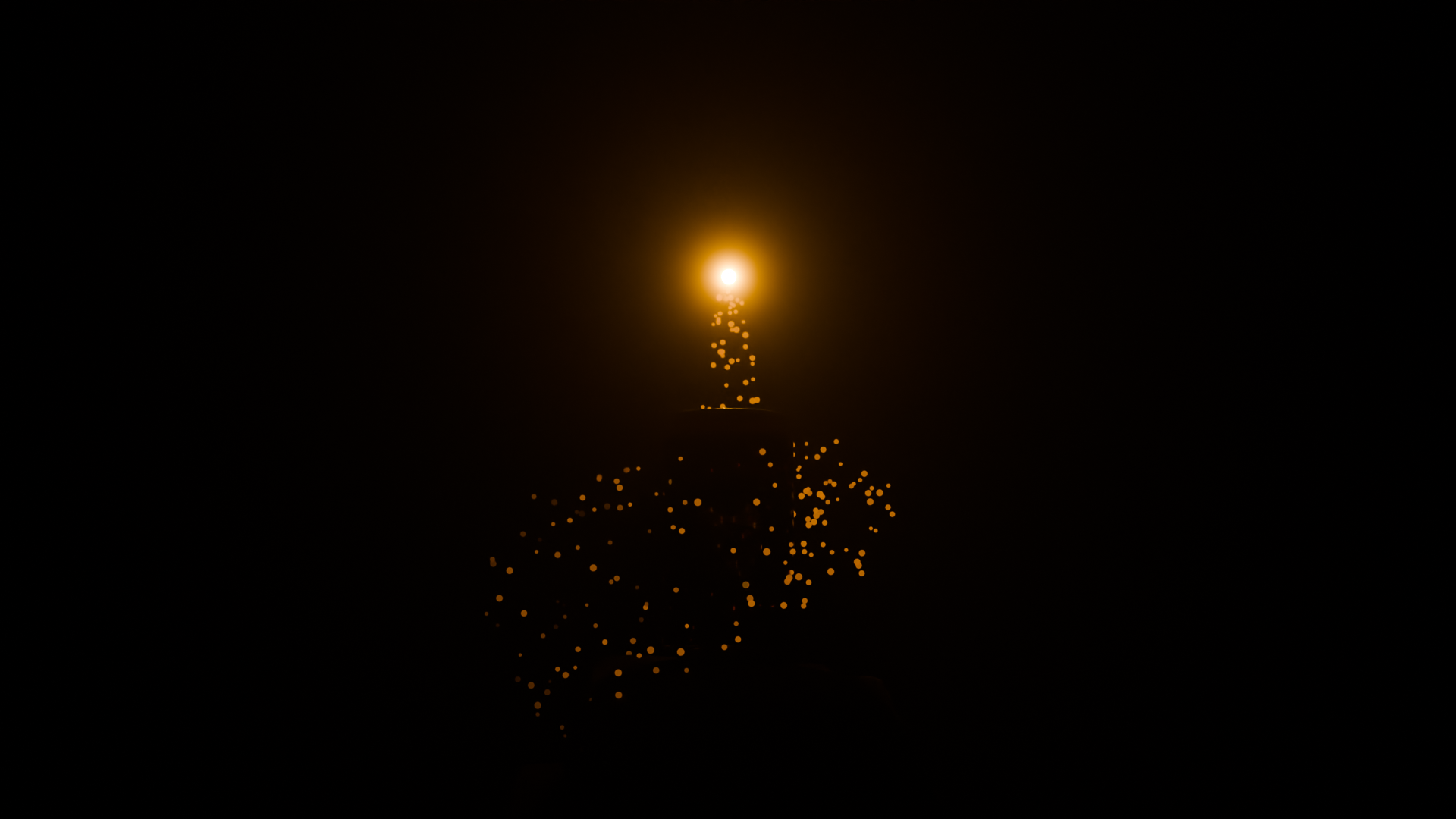 Traveling orb affecting the scene as flowers procedurally cover the environment