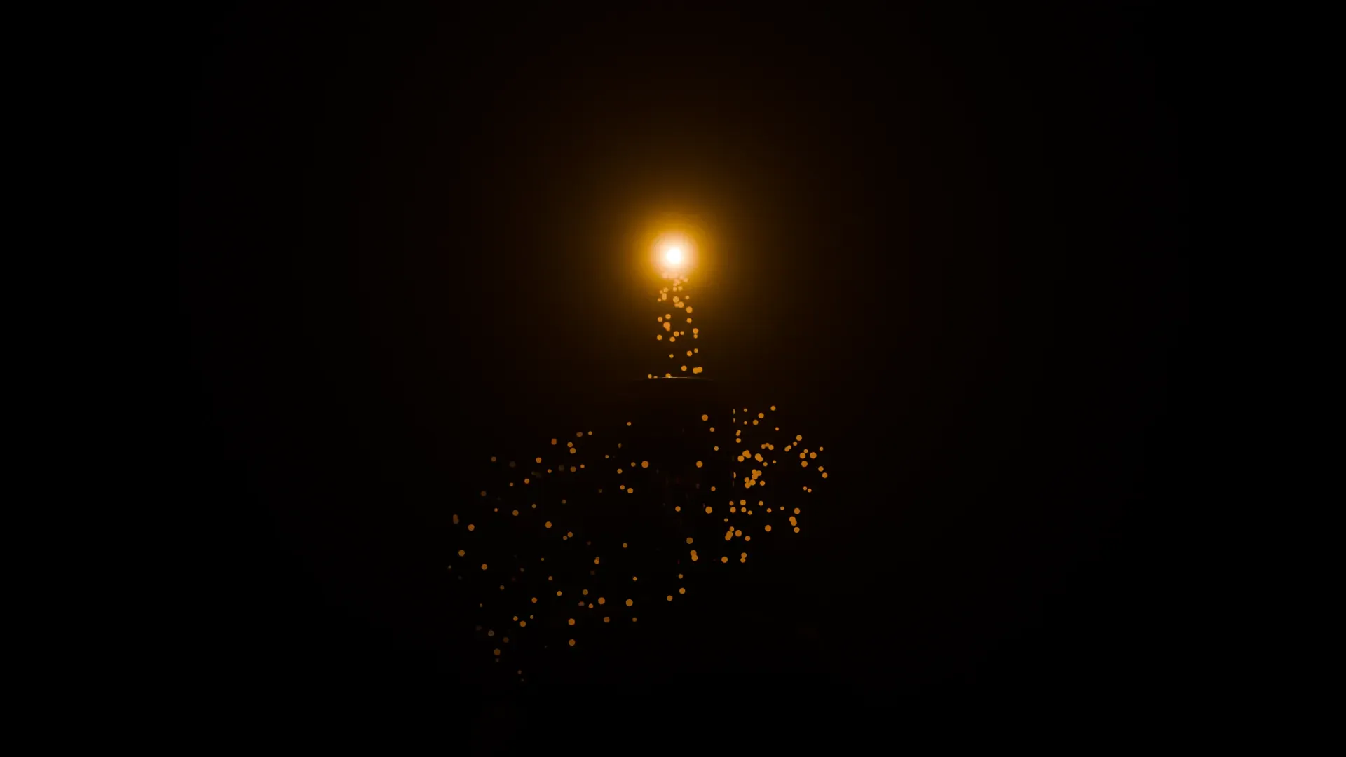 Traveling orb affecting the scene as flowers procedurally cover the environment
